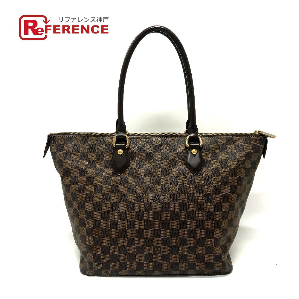 LOUIS VUITTON Saleya Tote Bag Damier Canvas Ebene Brown